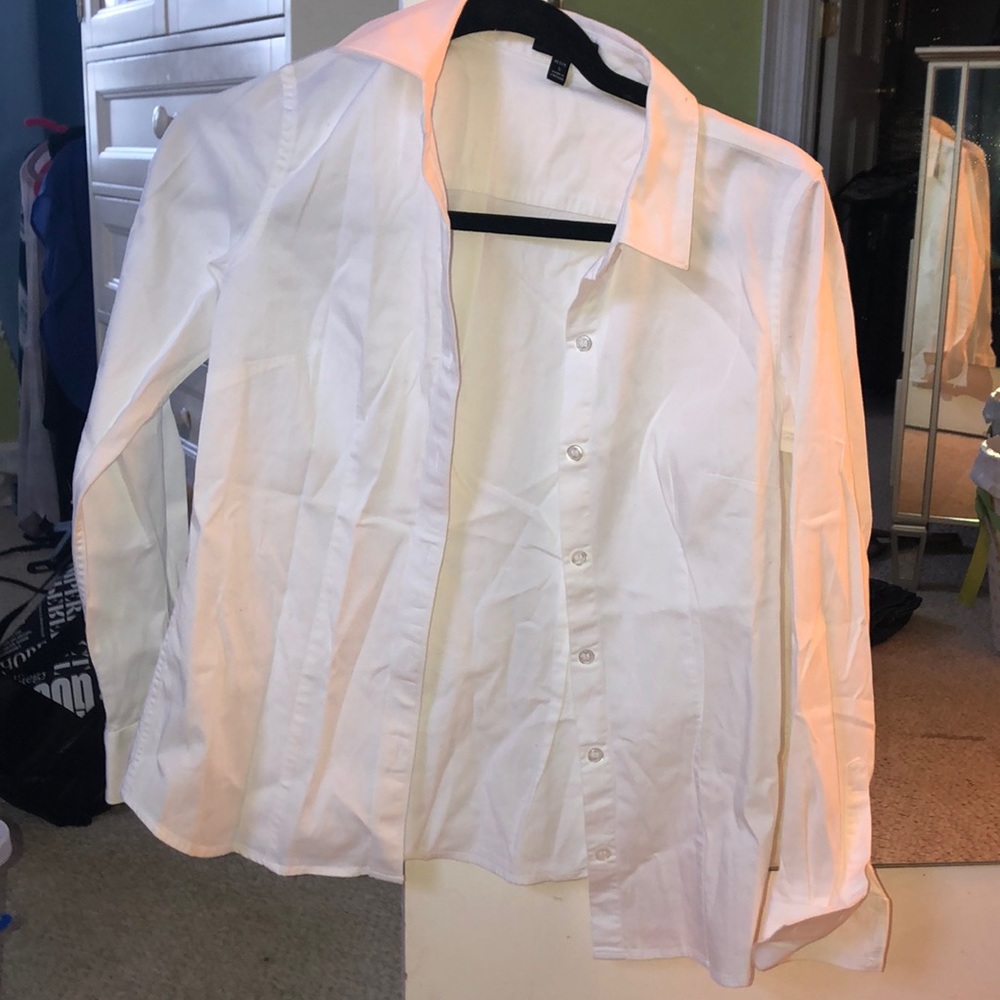 •Limited White Button Down•